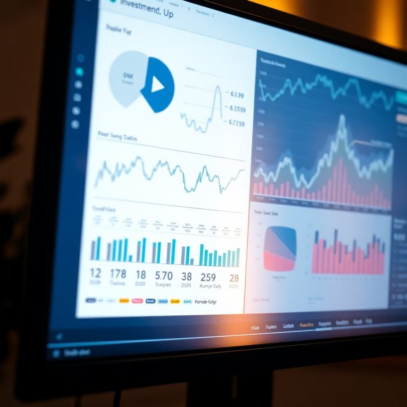 Investičný dashboard s grafmi a azúrovými akcentmi